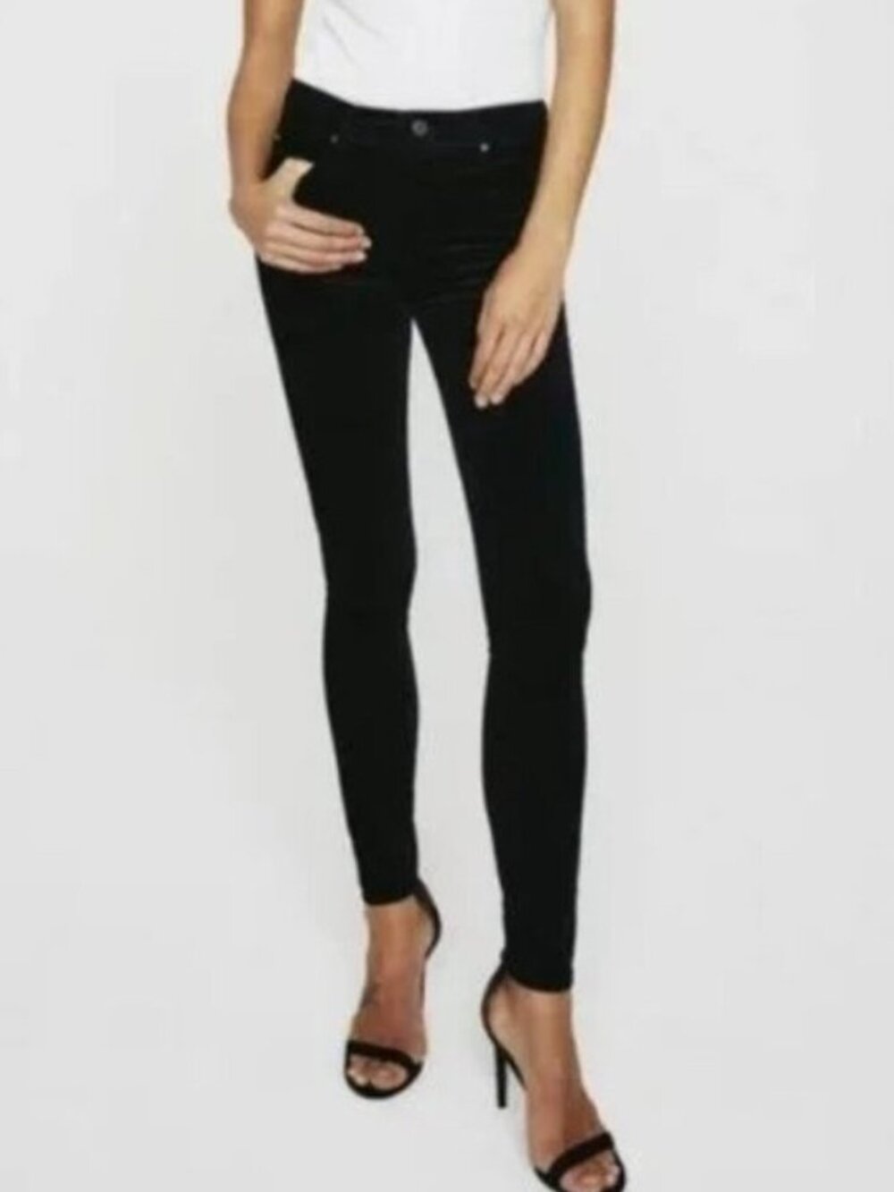 AG Adriano Goldschmied Farrah High-Rise Skinny Jeans - Black